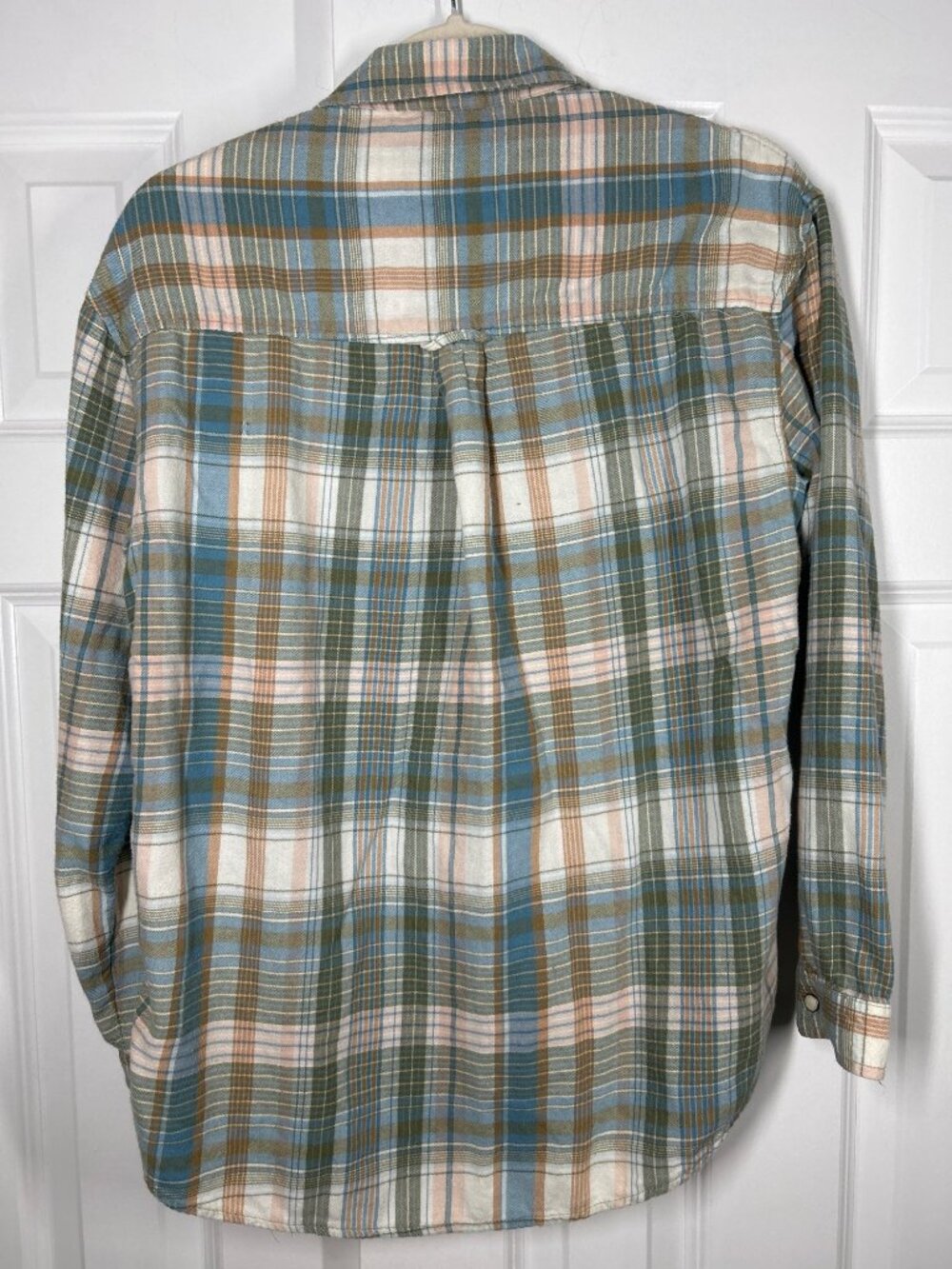 American Eagle Plaid Flannel Shirt Sz XS Pearl Snap Grunge Longsleeve Streetwear - Picture 10 of 14